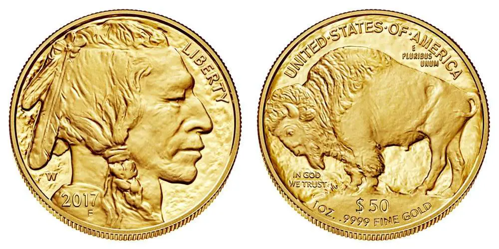 2017 W Gold American Buffalo Bullion Coin Deep Cameo Proof ...